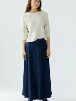 Oui Pullover & Strickjacken*Damen Pullover beige uni