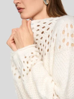 Marc Cain Pullover & Strickjacken*Damen Pullover weiß strukturiert