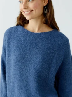 Oui Pullover & Strickjacken*Damen Pullover blau uni