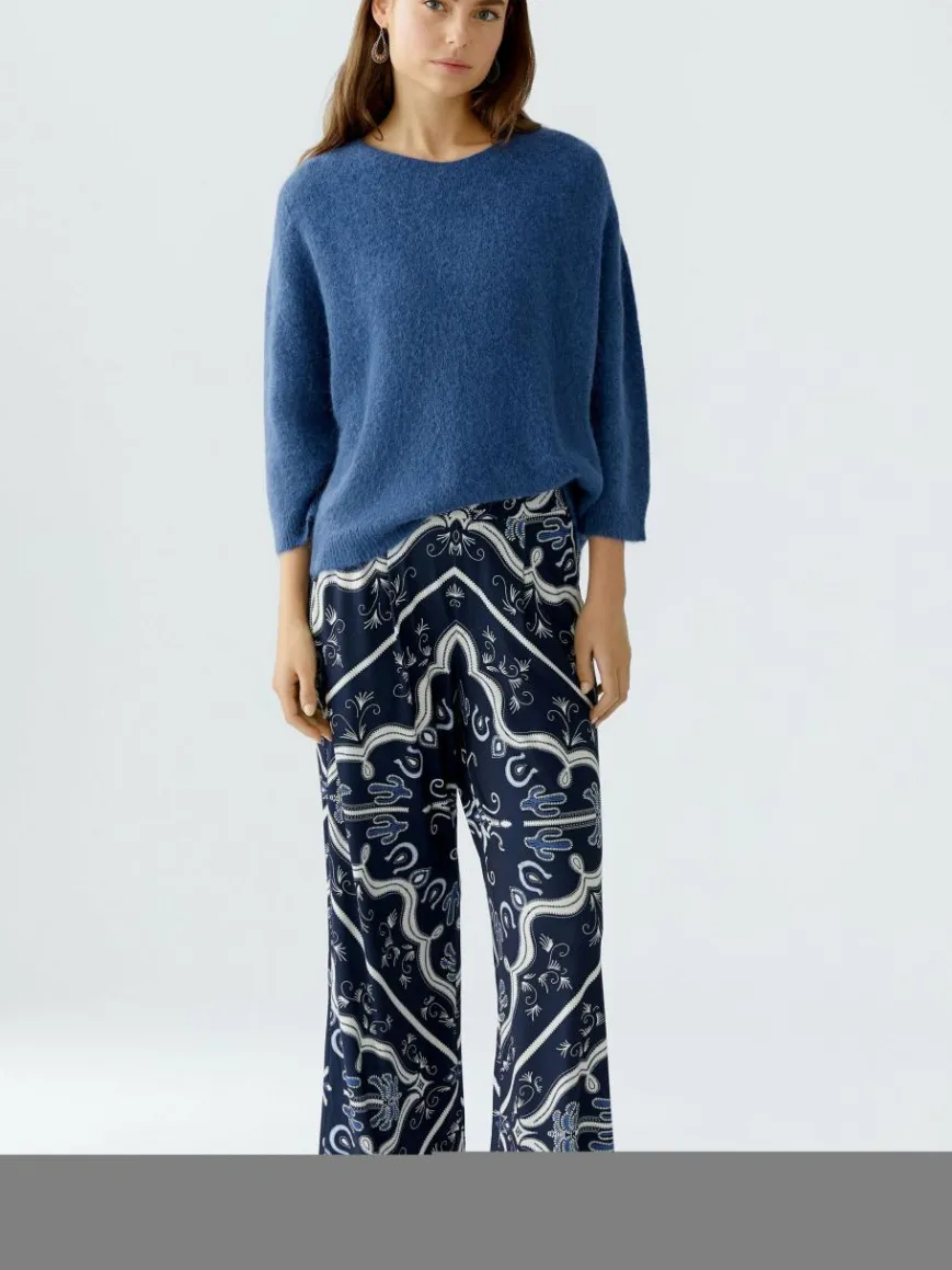 Oui Pullover & Strickjacken*Damen Pullover blau uni