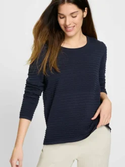 Olsen Pullover & Strickjacken*Damen Pullover blau uni