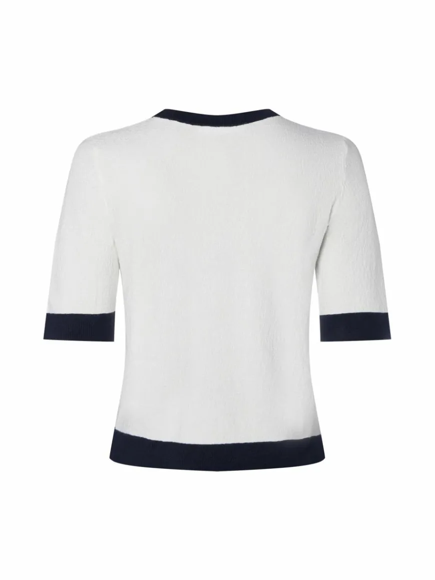 Betty & Co Pullover & Strickjacken*Damen Pullover weiß marine uni