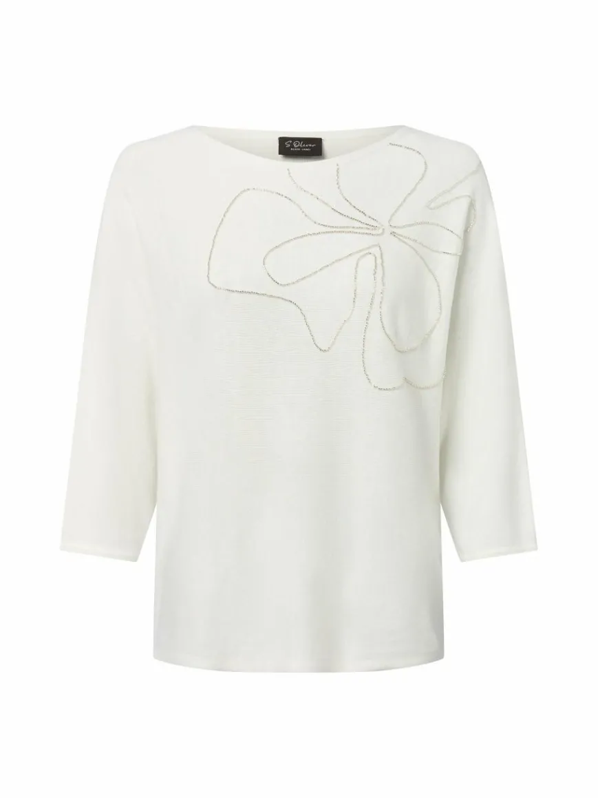 s.Oliver BLACK LABEL Pullover & Strickjacken*Damen Pullover ecru uni