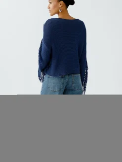 Oui Pullover & Strickjacken*Damen Pullover blau uni