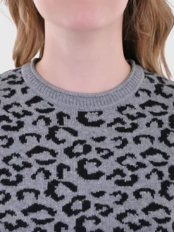 Navigazione Pullover & Strickjacken*Damen Pullover grau bedruckt