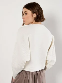 Apricot Pullover & Strickjacken*Damen Pullover weiß uni