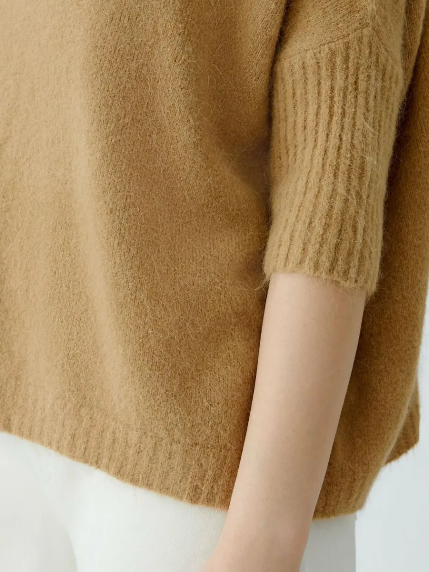 Oui Pullover & Strickjacken*Damen Pullover camel uni