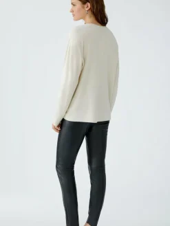 Oui Pullover & Strickjacken*Damen Pullover weiß uni