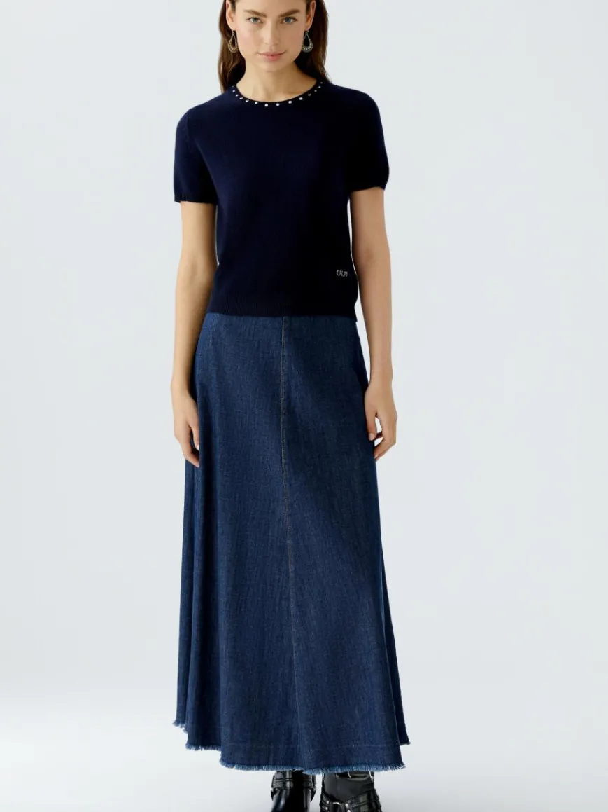 Oui Pullover & Strickjacken*Damen Pullover blau uni