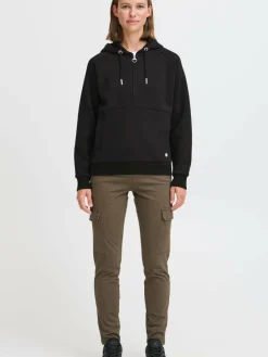 OXMO Sweatshirts & Sweatjacken*Damen Pullover - OXANDREA schwarz uni