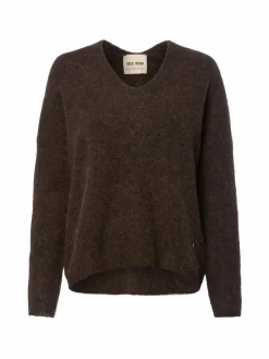 MOS MOSH Pullover & Strickjacken*Damen Pullover mit Alpaka-Anteil - MMThora schoko uni