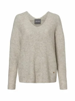 MOS MOSH Pullover & Strickjacken*Damen Pullover mit Alpaka-Anteil - MMThora beige uni
