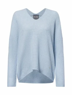 MOS MOSH Pullover & Strickjacken*Damen Pullover mit Alpaka-Anteil - MMThora hellblau uni