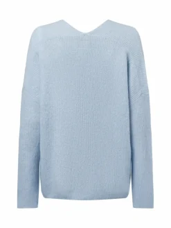 MOS MOSH Pullover & Strickjacken*Damen Pullover mit Alpaka-Anteil - MMThora hellblau uni