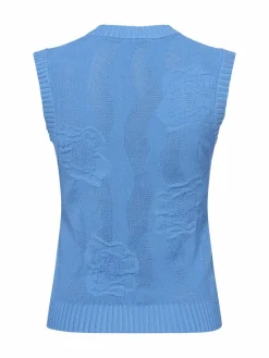 mbyM Pullover & Strickjacken*Damen Pullunder - Rosiana blau uni