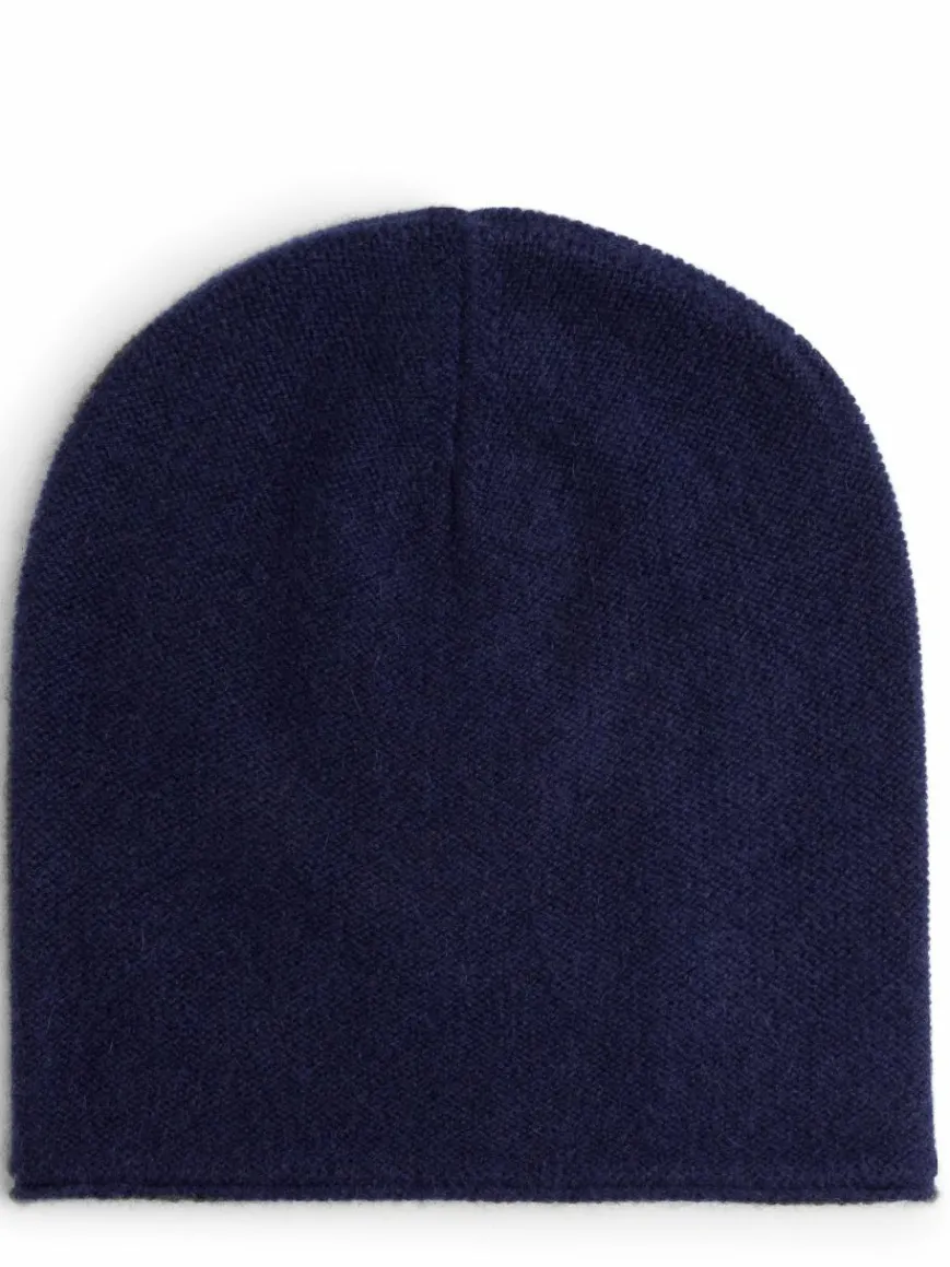 Marie Lund Mützen & Hüte*Damen Pure Cashmere Mütze marine uni