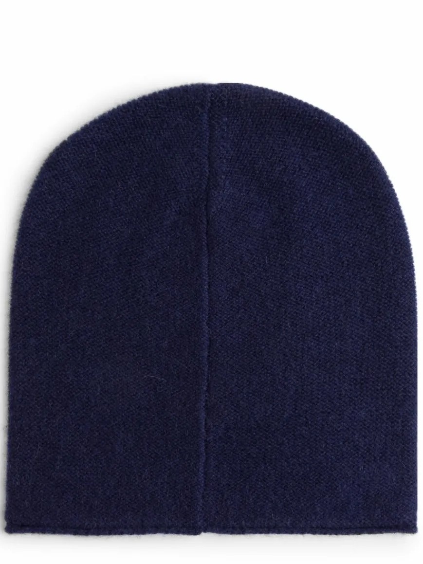 Marie Lund Mützen & Hüte*Damen Pure Cashmere Mütze marine uni