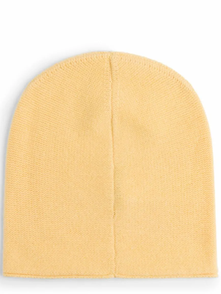 Marie Lund Mützen & Hüte*Damen Pure Cashmere Mütze gelb uni