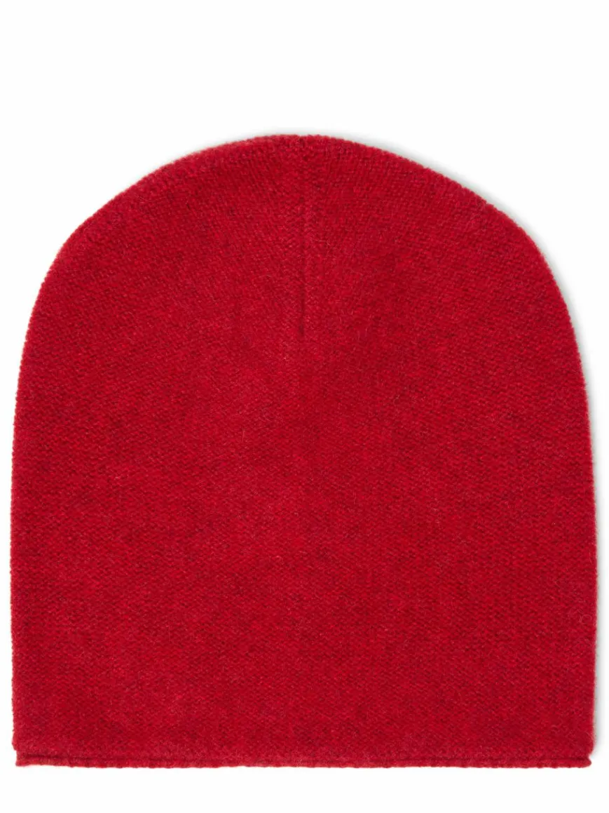 Marie Lund Mützen & Hüte*Damen Pure Cashmere Mütze rot uni