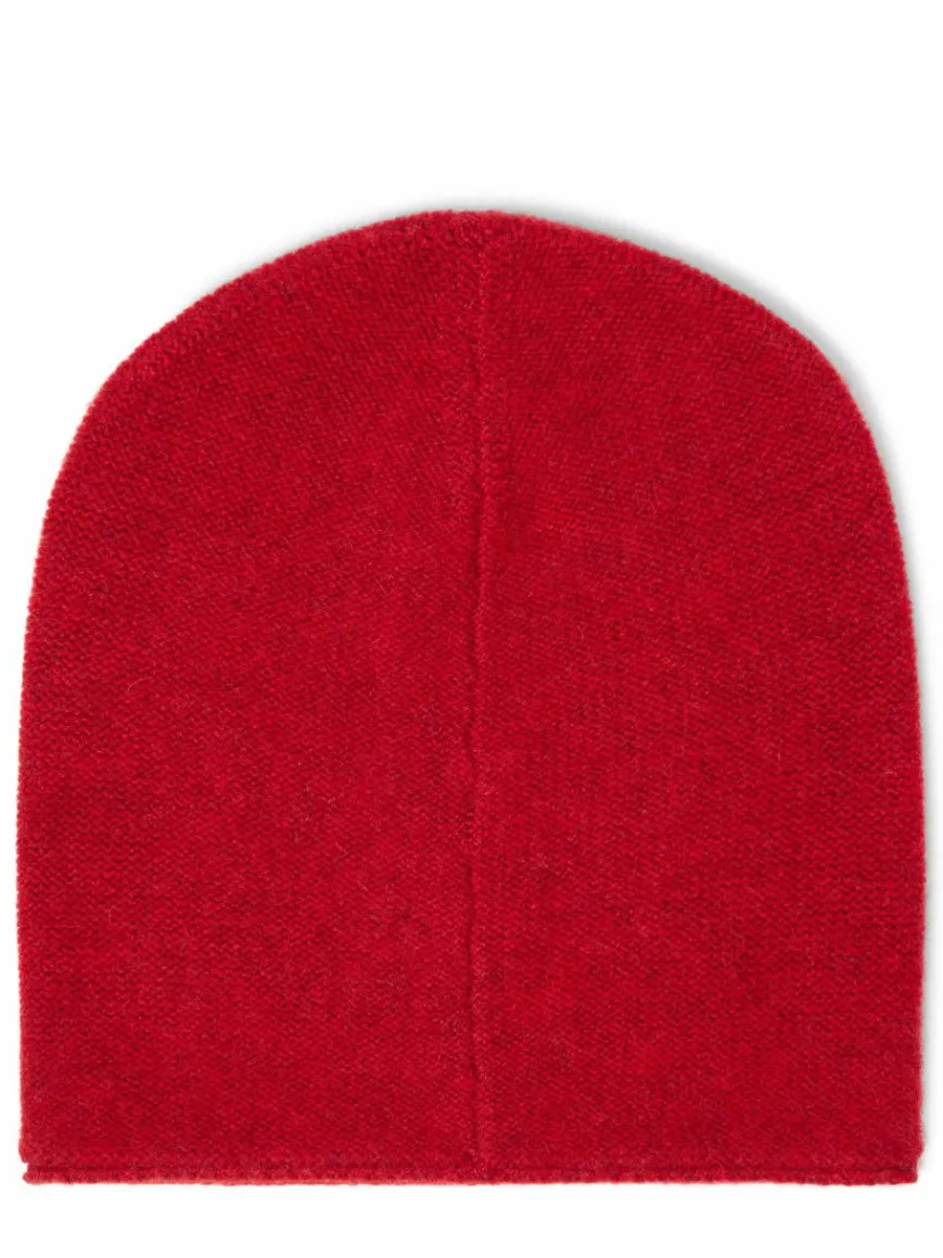 Marie Lund Mützen & Hüte*Damen Pure Cashmere Mütze rot uni