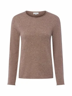 Marie Lund Pullover & Strickjacken*Damen Pure Cashmere Pullover braun meliert