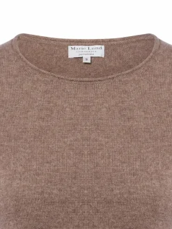 Marie Lund Pullover & Strickjacken*Damen Pure Cashmere Pullover braun meliert