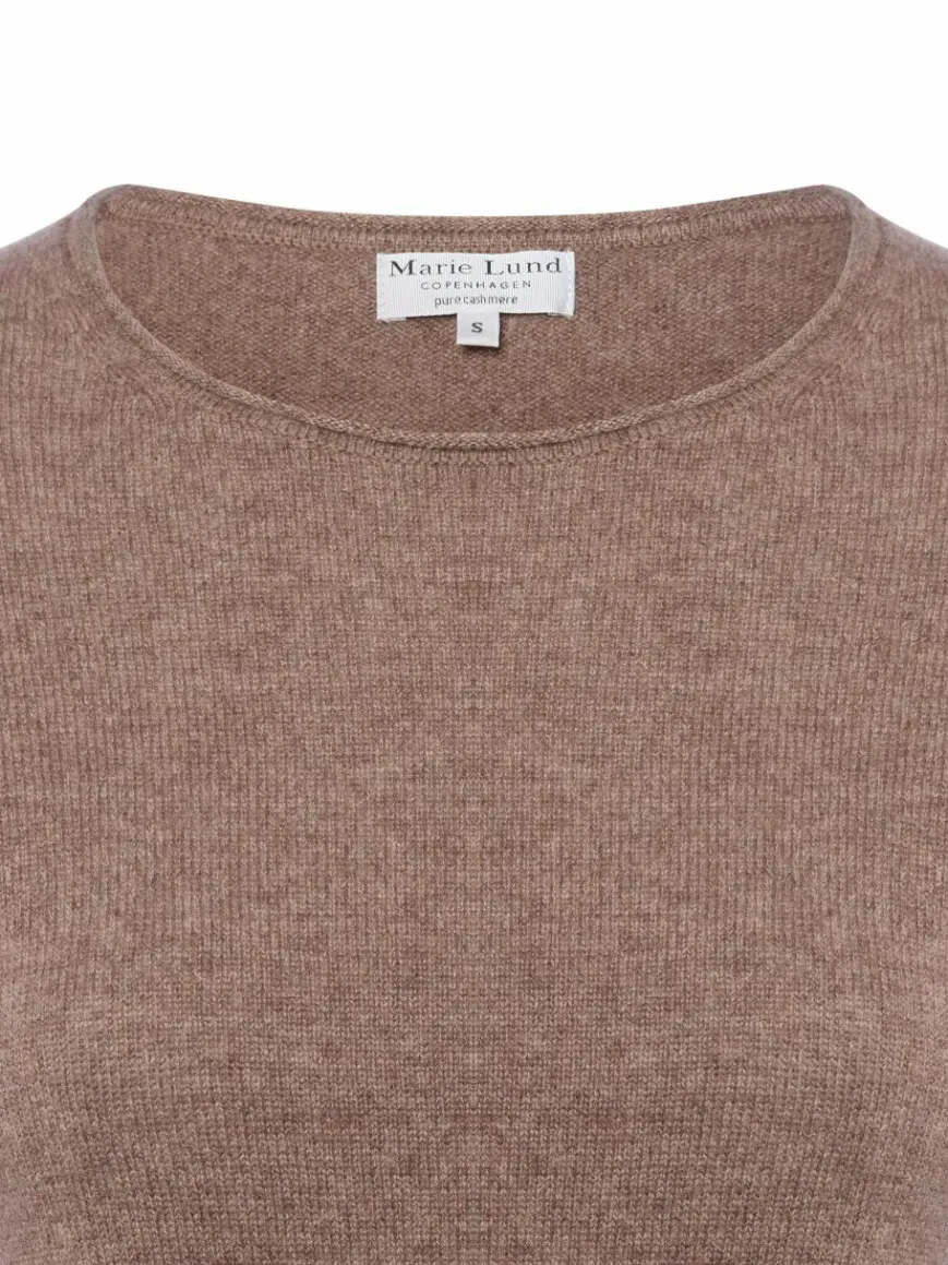 Marie Lund Pullover & Strickjacken*Damen Pure Cashmere Pullover braun meliert