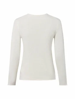 Marie Lund Pullover & Strickjacken*Damen Pure Cashmere Pullover ecru uni