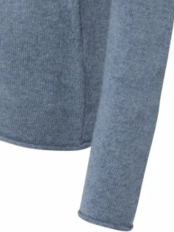 Marie Lund Pullover & Strickjacken*Damen Pure Cashmere Pullover blau meliert