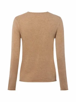 Marie Lund Pullover & Strickjacken*Damen Pure Cashmere Pullover camel meliert