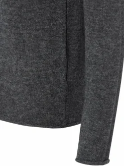 Marie Lund Pullover & Strickjacken*Damen Pure Cashmere Pullover anthrazit meliert