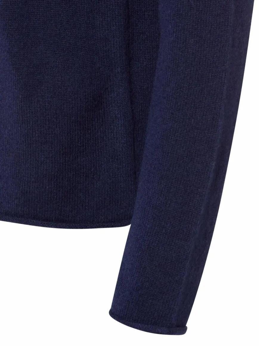 Marie Lund Pullover & Strickjacken*Damen Pure Cashmere Pullover marine uni