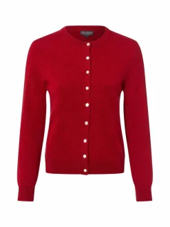 Franco Callegari Pullover & Strickjacken*Damen Pure Cashmere Strickjacke rot meliert