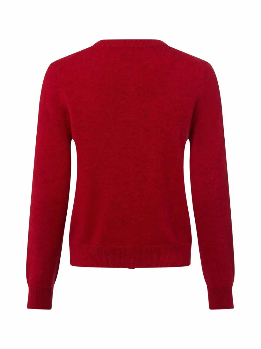 Franco Callegari Pullover & Strickjacken*Damen Pure Cashmere Strickjacke rot meliert