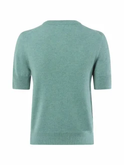 Franco Callegari Pullover & Strickjacken|Shirts & Tops*Damen Pure Cashmere Strickshirt smaragd mint meliert