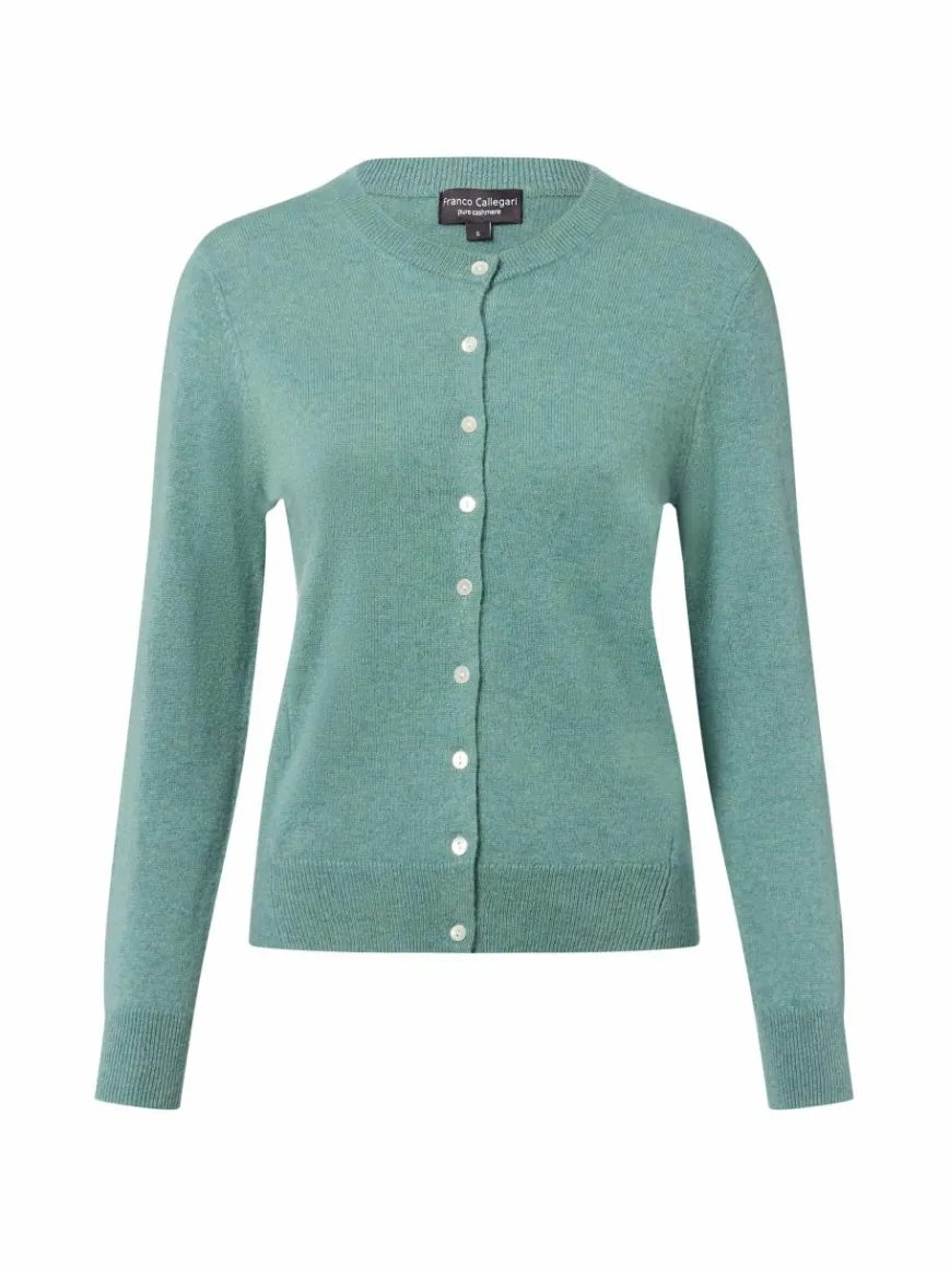 Franco Callegari Pullover & Strickjacken*Damen Pure Cashmere Strickjacke mint meliert