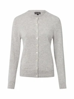 Franco Callegari Pullover & Strickjacken*Damen Pure Cashmere Strickjacke hellgrau meliert