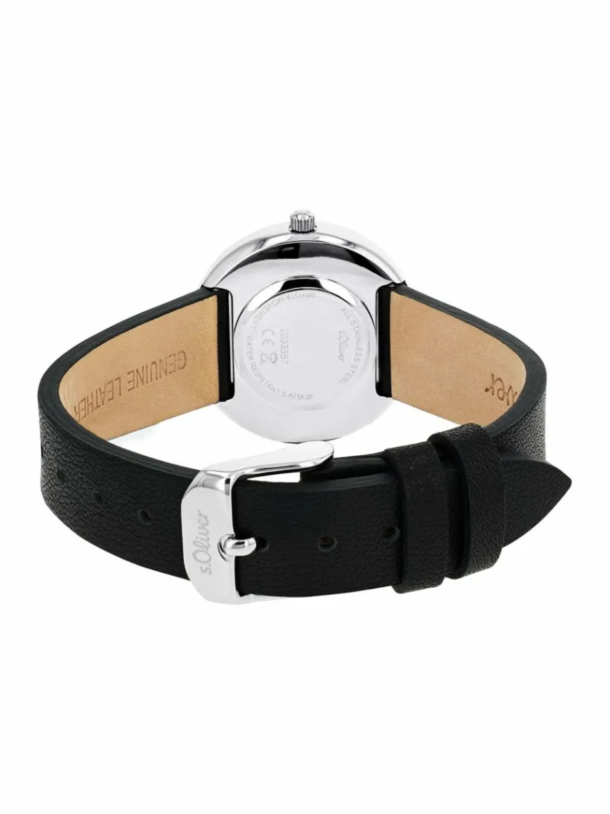 s.Oliver Uhren*Damen Quarzuhr beige uni