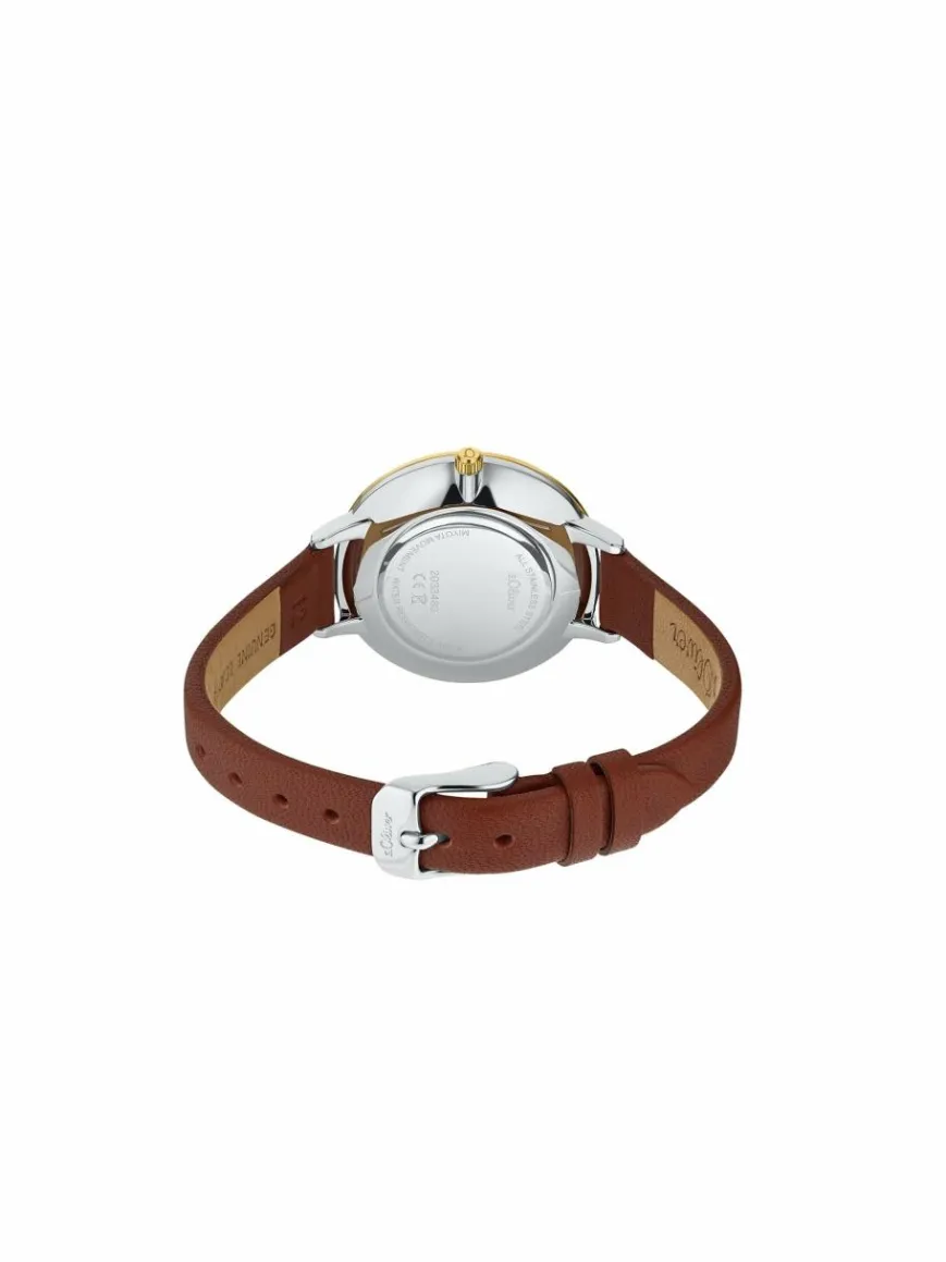 s.Oliver Uhren*Damen Quarzuhr braun uni