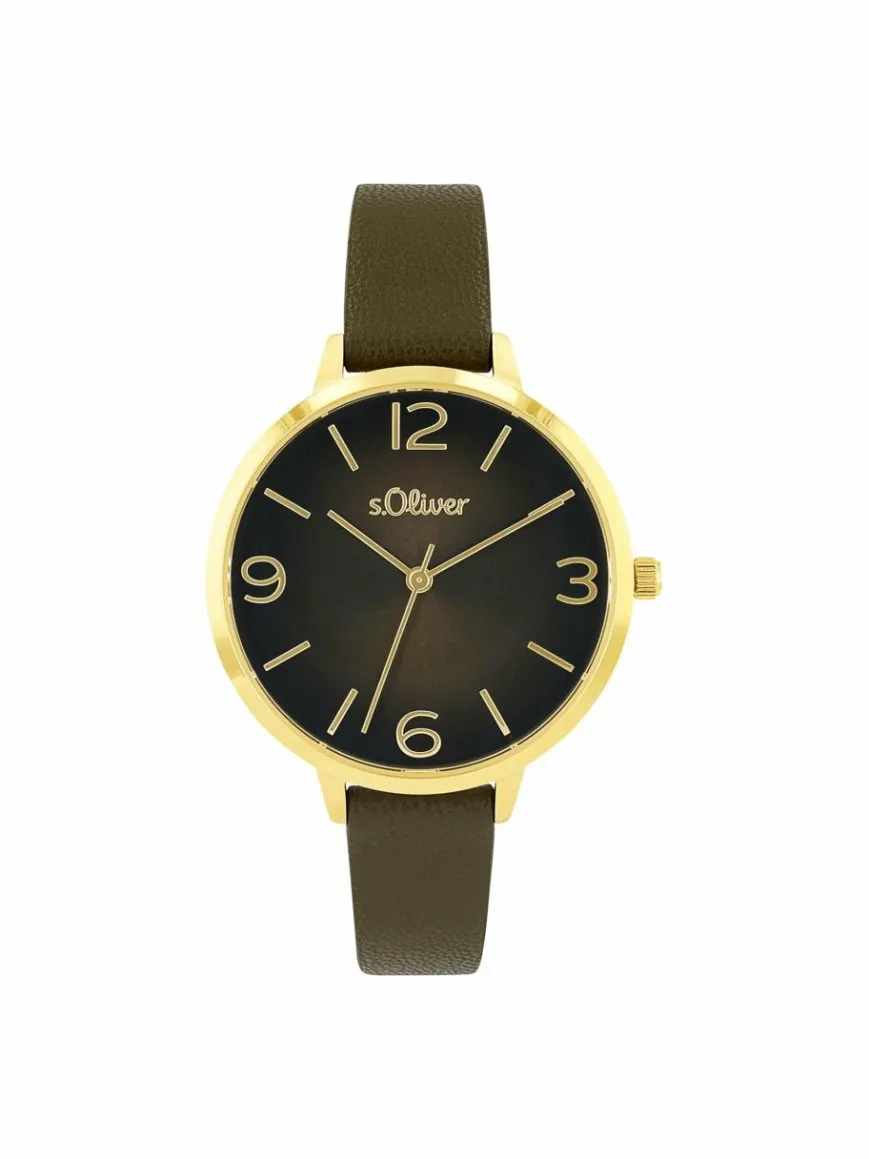 s.Oliver Uhren*Damen Quarzuhr beige uni