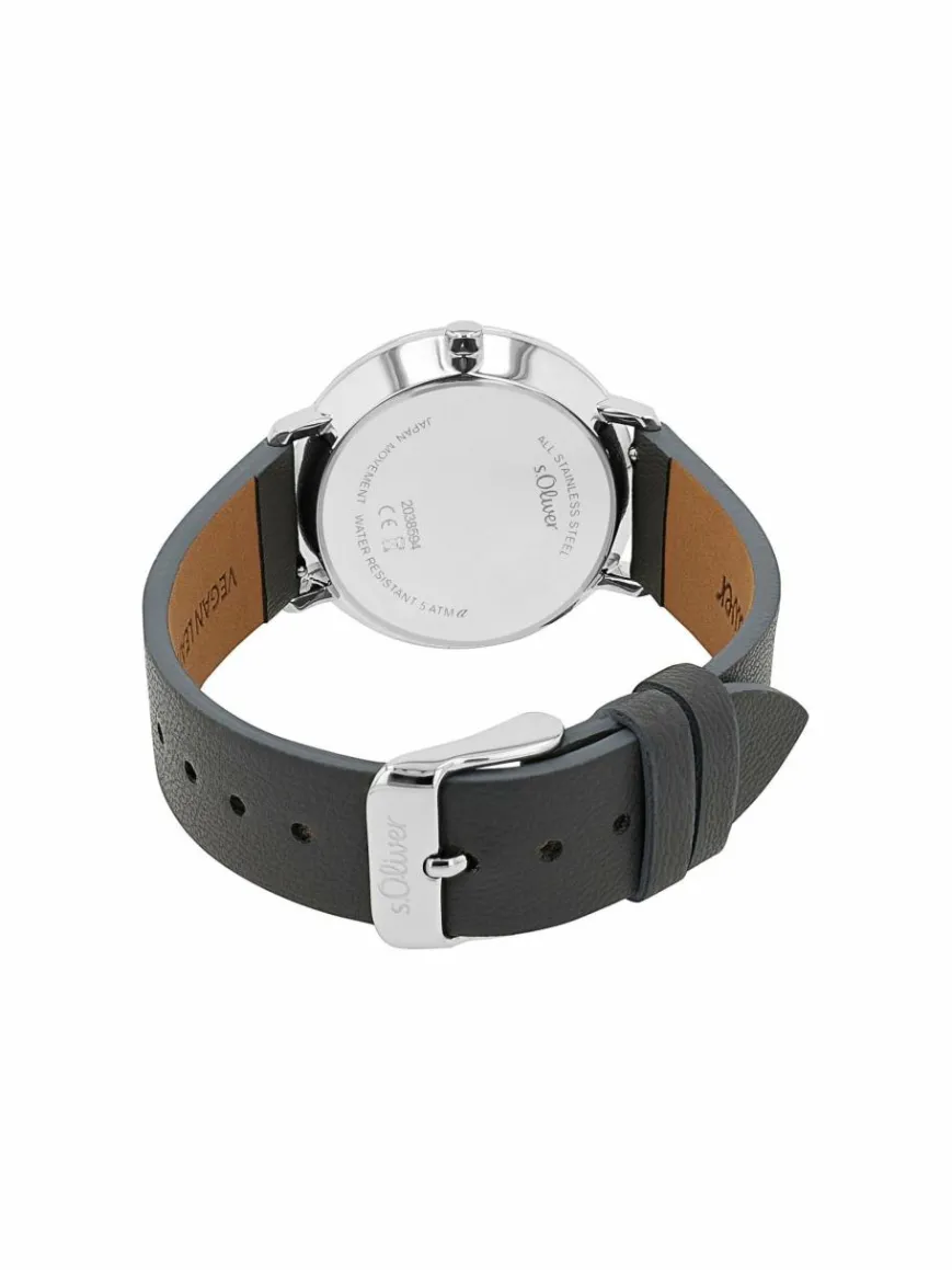 s.Oliver Uhren*Damen Quarzuhr grau uni