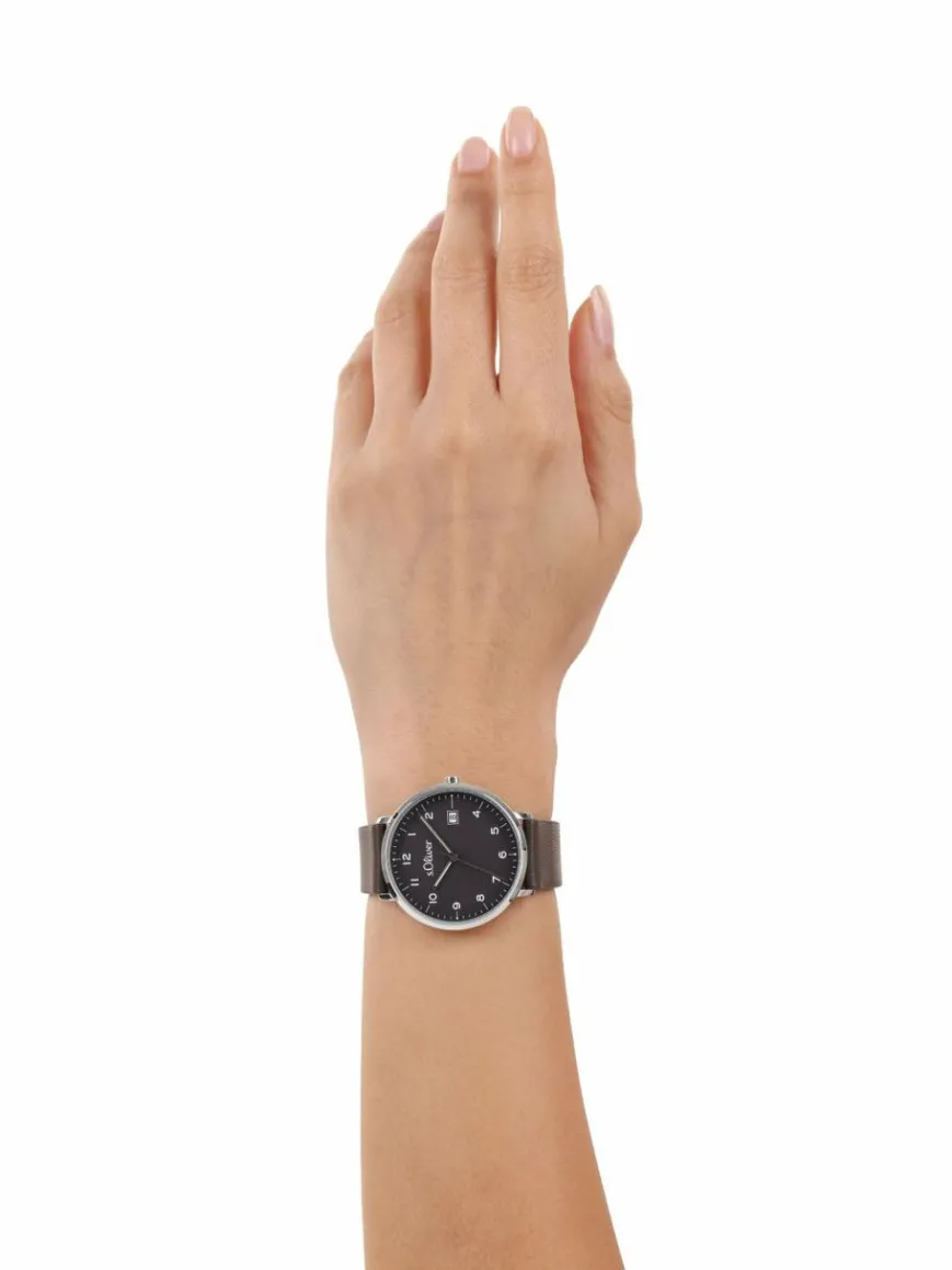 s.Oliver Uhren*Damen Quarzuhr grau uni