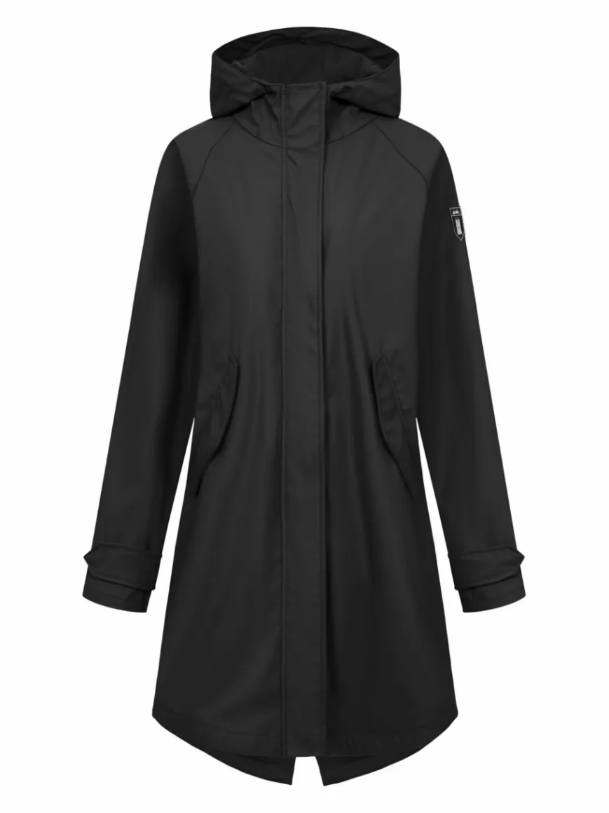 Derbe Jacken & Westen*Damen Regenjacke schwarz uni