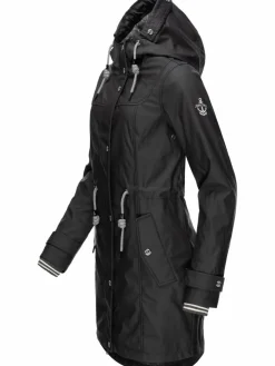 Peak Time Jacken & Westen*Damen Regenjacke - L60042 schwarz uni
