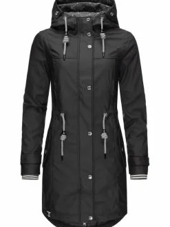 Peak Time Jacken & Westen*Damen Regenjacke - L60042 schwarz uni