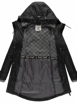 Peak Time Jacken & Westen*Damen Regenjacke - L60042 schwarz uni