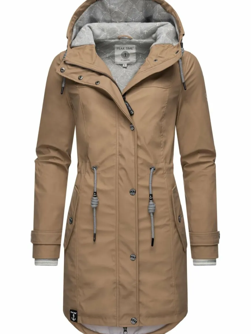 Peak Time Jacken & Westen*Damen Regenjacke - L60042 beige uni