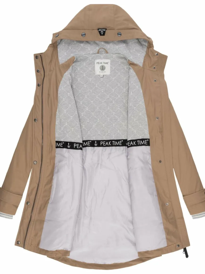 Peak Time Jacken & Westen*Damen Regenjacke - L60042 beige uni