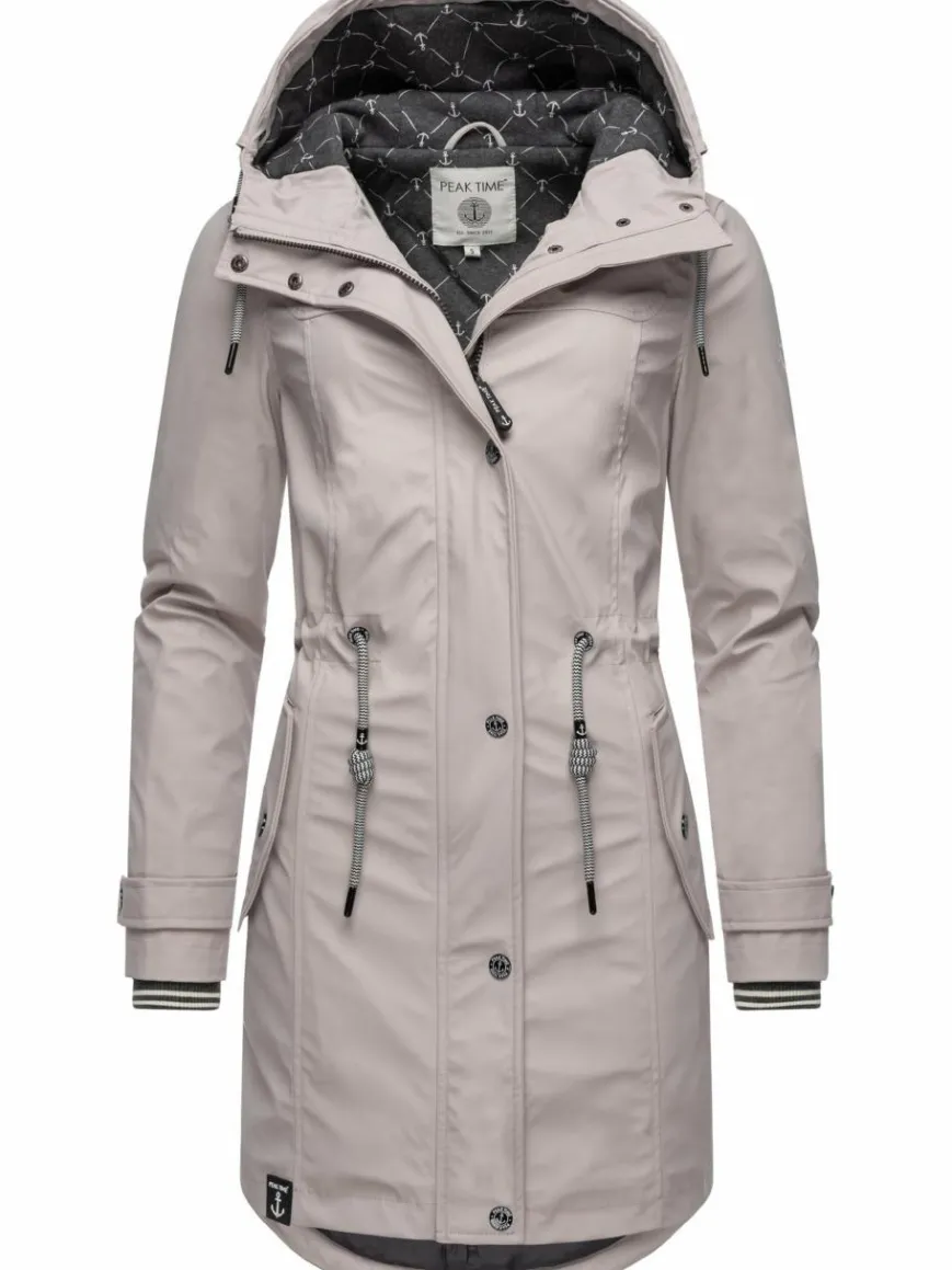 Peak Time Jacken & Westen*Damen Regenjacke - L60042 kitt uni