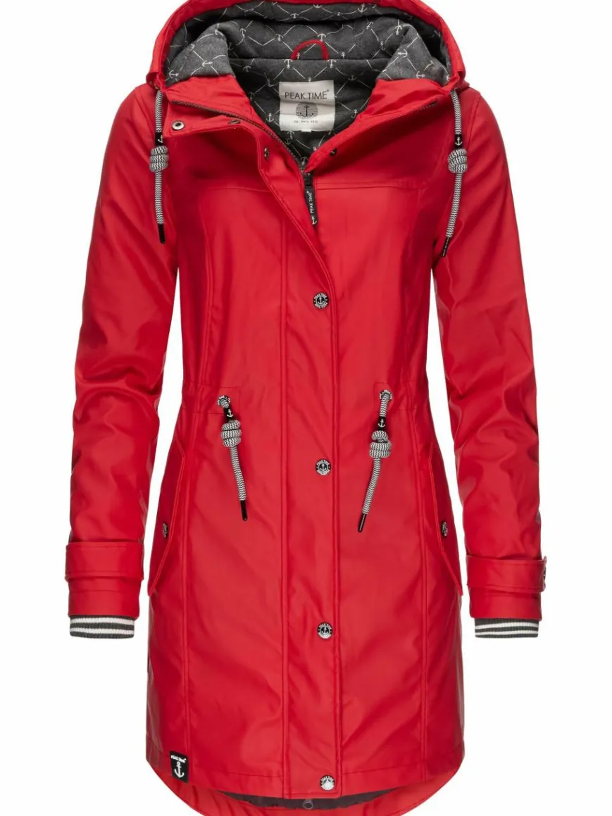Peak Time Jacken & Westen*Damen Regenjacke - L60042 rot uni